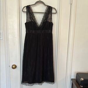 Club Monaco Black Lace Babydoll-Style Dress